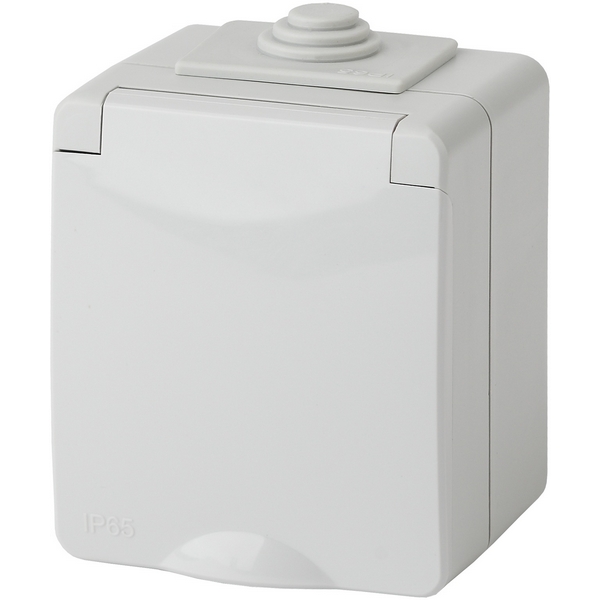 

Розетка накладная с заземлением, шторками и крышкой (серый) IP65 ЭРА 11-2602-03, 11-2602-03