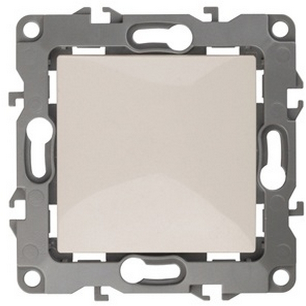 Изображение товара Выключатель встраиваемый одноклавишный ЭРА 12-1001-02 в слоновой кости