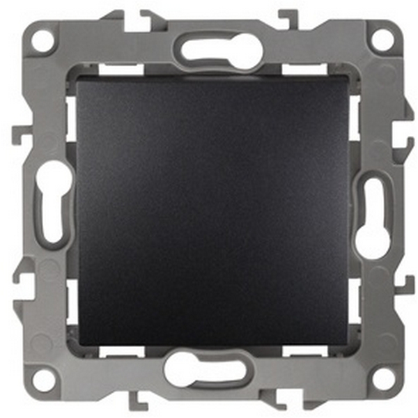 

Выключатель одноклавишный (антрацит) ЭРА 12-1001-05, Черный, 12-1001-05