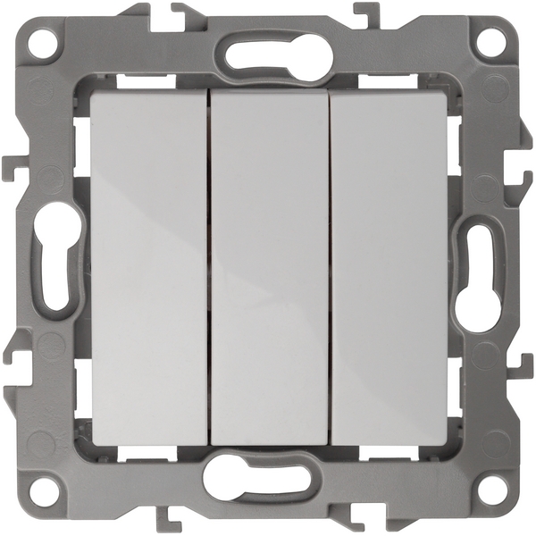 

Выключатель встраиваемый трехклавишный (белый) ЭРА 12-1107-01, 12-1107-01