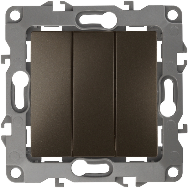 

Выключатель встраиваемый трехклавишный (бронза) ЭРА 12-1107-13, 12-1107-13