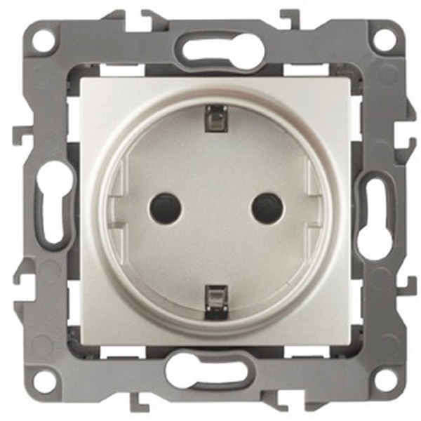 

Розетка встраиваемая с заземлением (перламутровый) ЭРА 12-2001-15, 12-2001-15