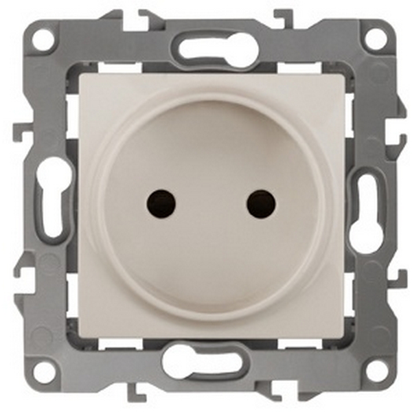 Изображение товара Встраиваемая розетка без заземления ЭРА 12-2005-02 слоновая кость