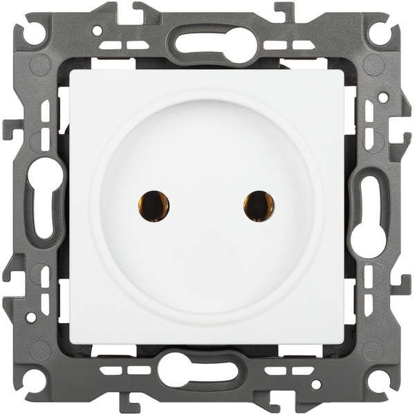 

Розетка встраиваемая без заземления (белый матовый) ЭРА 12-2105-01М, 12-2105-01М