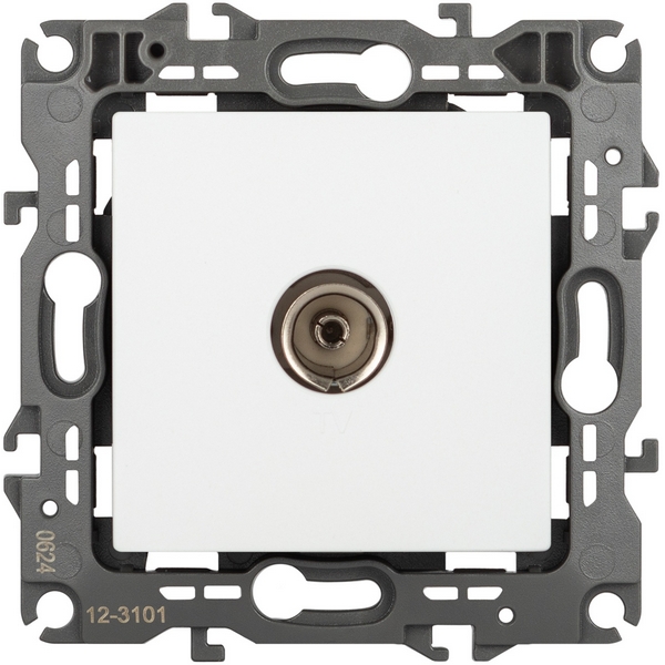 

ТВ-розетка встраиваемая (белый матовый) ЭРА 12-3101-01М, 12-3101-01М