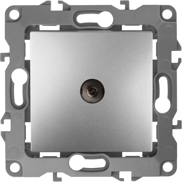 Изображение товара Встраиваемая ТВ-розетка ЭРА 12-3101-03 алюминий для стационарной установки