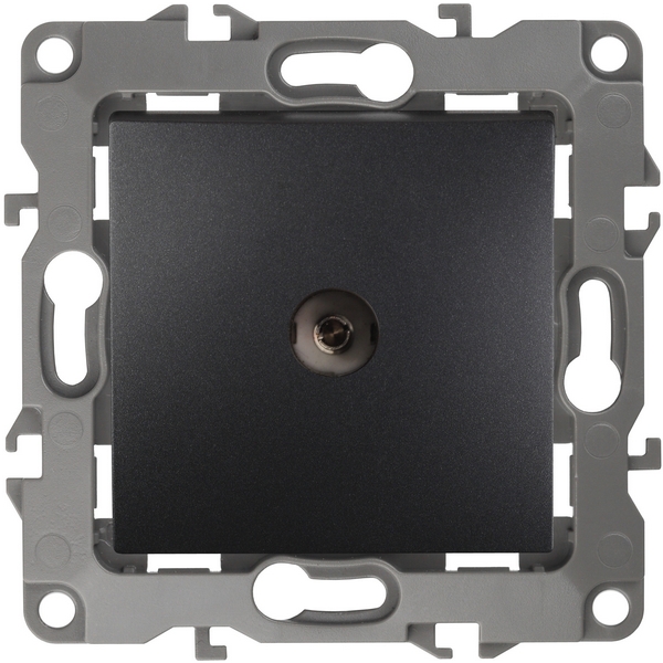 Изображение товара ТВ-розетка встраиваемая проходная ЭРА 12-3102-05 черная