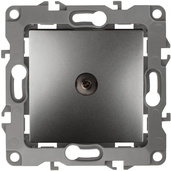 Изображение товара Встраиваемая проходная ТВ-розетка ЭРА 12-3102-12 графит