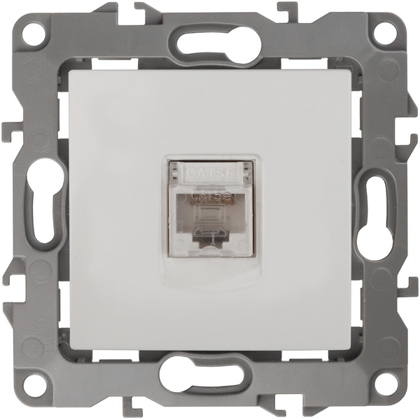 

Розетка Ethernet RJ-45 (белый) ЭРА 12-3107-01, 12-3107-01
