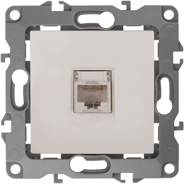 

Розетка встраиваемая Ethernet RJ-45 (слоновая кость) ЭРА 12-3107-02, 12-3107-02