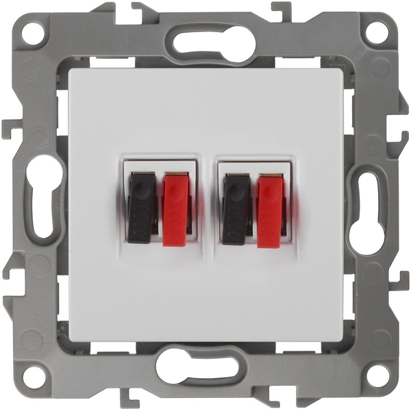 

Акустическая розетка встраиваемая двойная (белый) ЭРА 12-3112-01, 12-3112-01