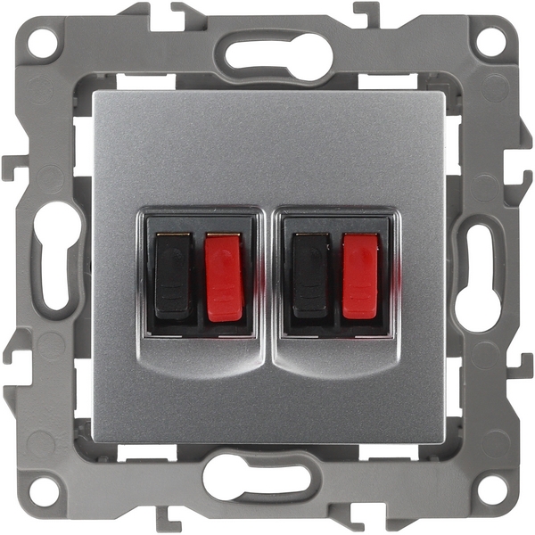 

Акустическая розетка встраиваемая двойная (алюминий) ЭРА 12-3112-03, 12-3112-03