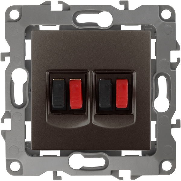 

Акустическая розетка встраиваемая двойная (бронза) ЭРА 12-3112-13, 12-3112-13