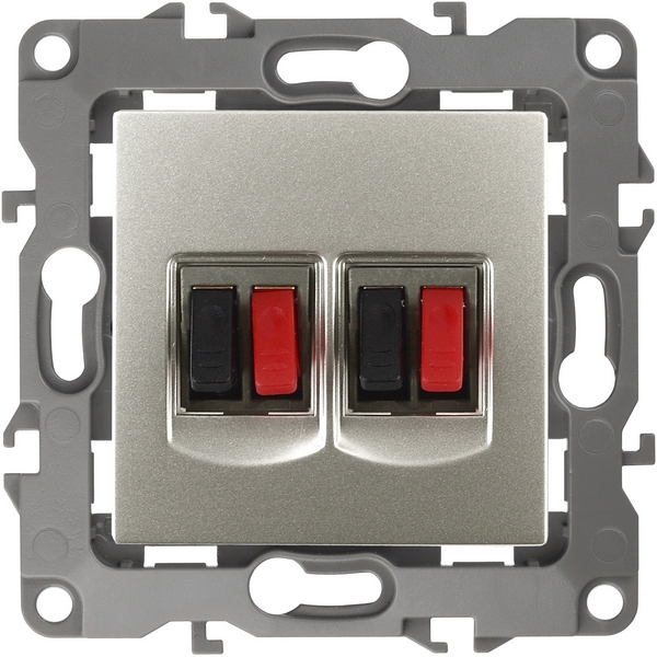 

Акустическая розетка встраиваемая двойная (перламутровый) ЭРА 12-3112-15, 12-3112-15