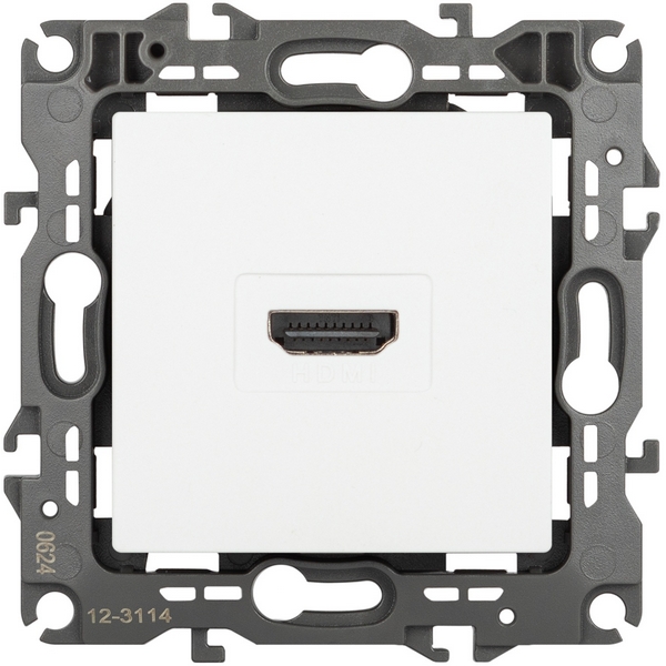 Изображение товара Встраиваемая HDMI розетка ЭРА белый матовый 12-3114-01М