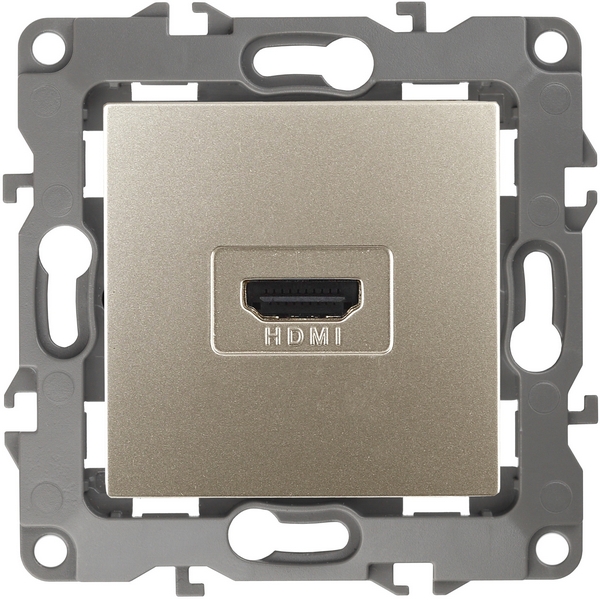 

Розетка встраиваемая HDMI (шампань) ЭРА 12-3114-04, 12-3114-04
