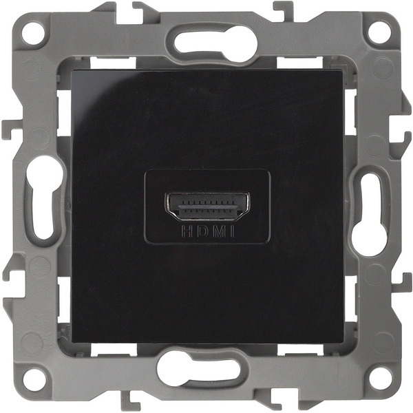 

Розетка встраиваемая HDMI (черный) ЭРА 12-3114-06, 12-3114-06