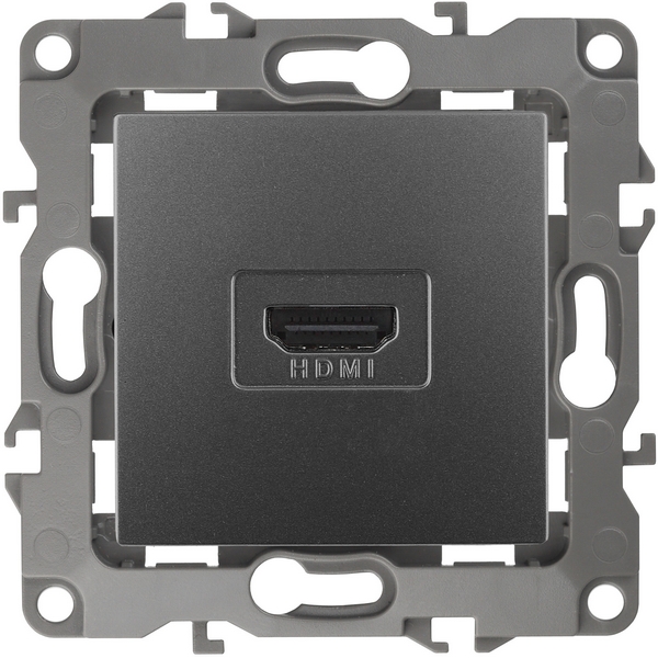 

Розетка HDMI (графит) ЭРА 12-3114-12, 12-3114-12