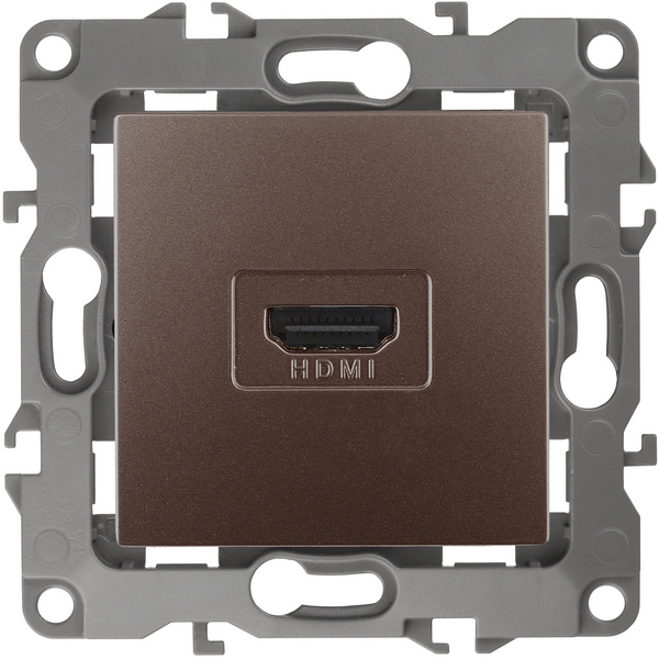 

Розетка встраиваемая HDMI (бронза) ЭРА 12-3114-13, 12-3114-13