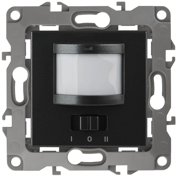 

Датчик движения встраиваемый двухпроводный с подсветкой (антрацит) ЭРА 12-4103-05, Черный, 12-4103-05