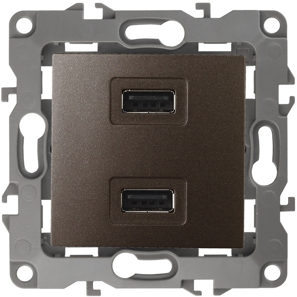 

Розетка USBх2 (бронза) ЭРА 12-4110-13, 12-4110-13