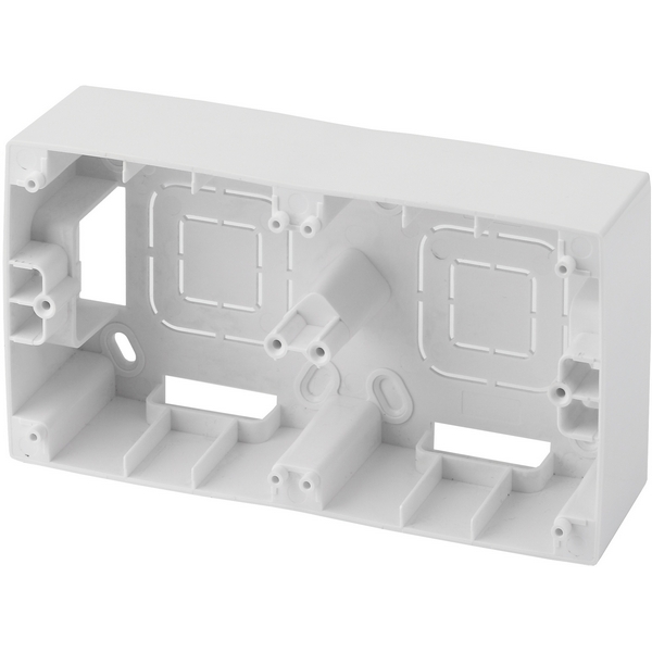 

Коробка для накладного монтажа на 2 поста (белый) ЭРА 12-6102-01, 12-6102-01