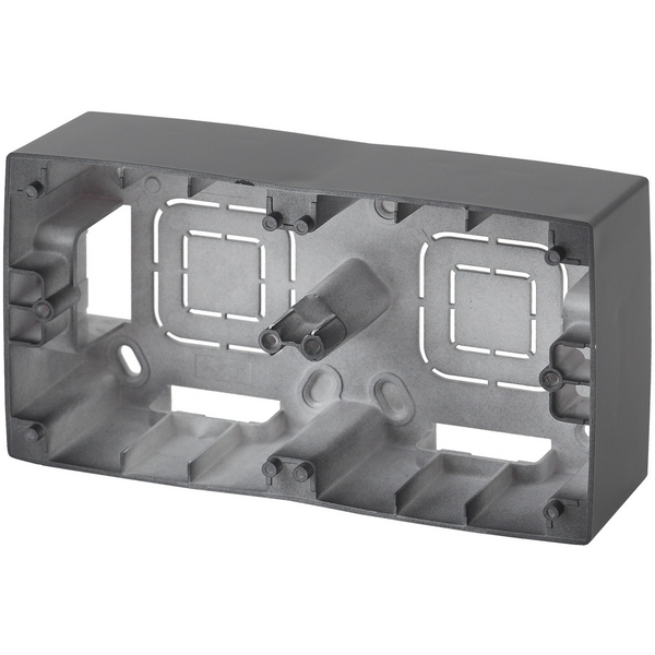 

Коробка для накладного монтажа на 2 поста (графит) ЭРА 12-6102-12, 12-6102-12