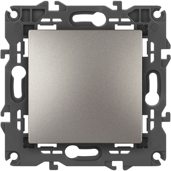 

Проходной переключатель одноклавишный встраиваемый (титан) ЭРА 14-1103-16, Серый, 14-1103-16
