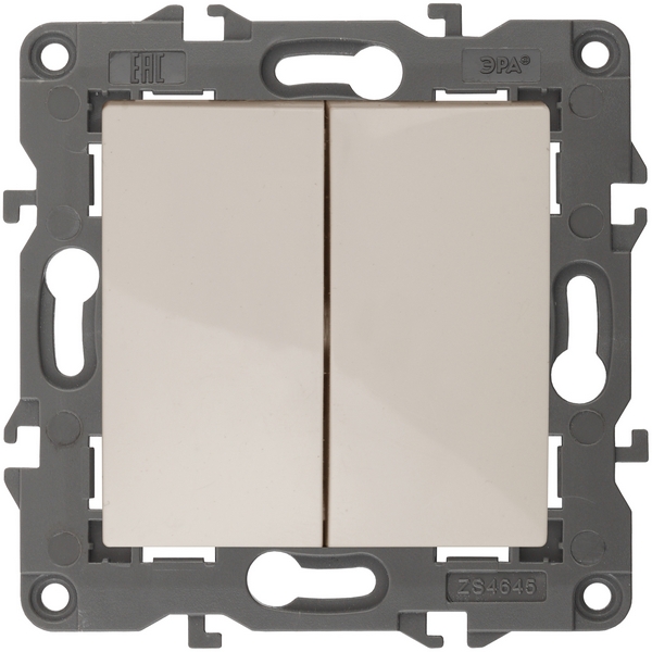 

Перекрестный переключатель двухклавишный встраиваемый (слоновая кость) ЭРА 14-1112-02, 14-1112-02