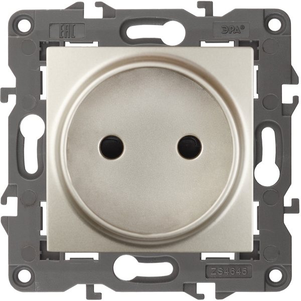 Изображение товара Встраиваемая розетка без заземления ЭРА шампань 14-2105-04