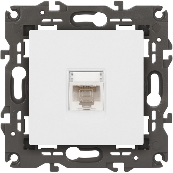 

Розетка встраиваемая Ethernet RJ-45 (белый матовый) ЭРА 14-3107-01М, 14-3107-01М