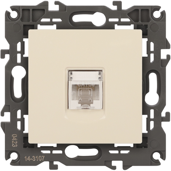 

Розетка Ethernet RJ-45 (слоновая кость) ЭРА 14-3107-02, 14-3107-02