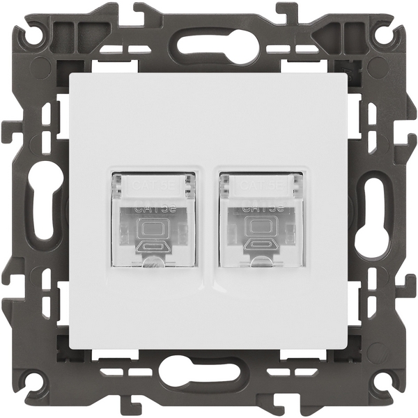 

Розетка двойная Ethernet RJ-45 (белый) ЭРА 14-3108-01, 14-3108-01