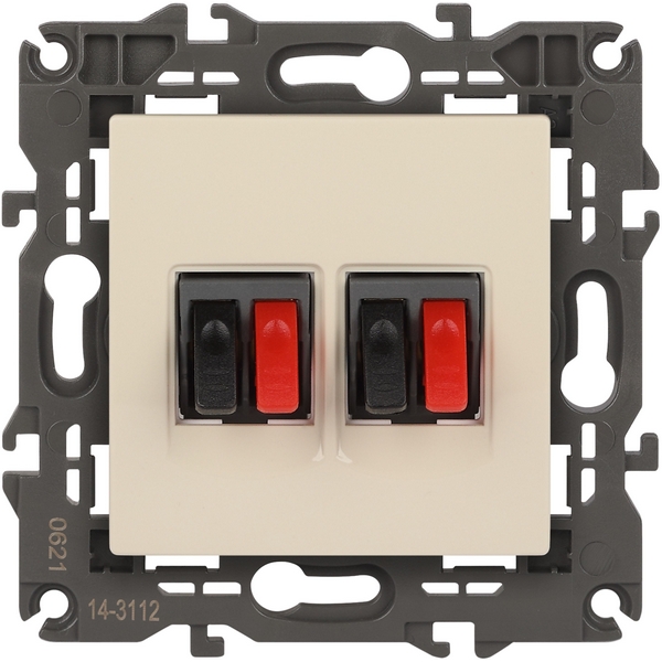 

Акустическая розетка встраиваемая двойная (слоновая кость) ЭРА 14-3112-02, 14-3112-02