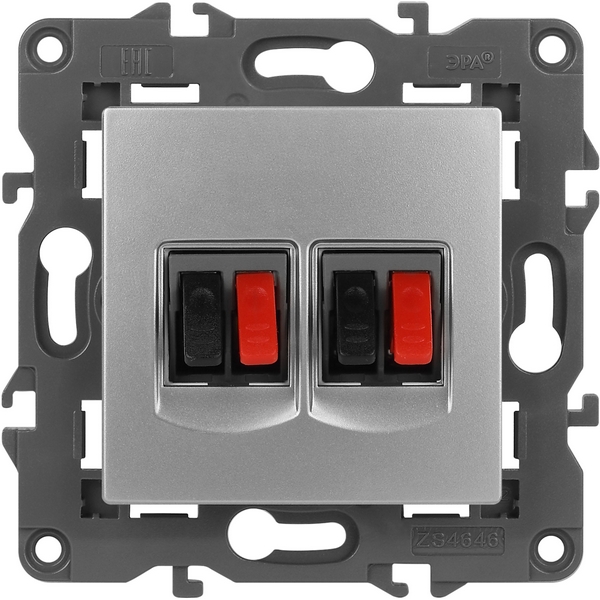 

Акустическая розетка двойная (алюминий) ЭРА 14-3112-03, 14-3112-03