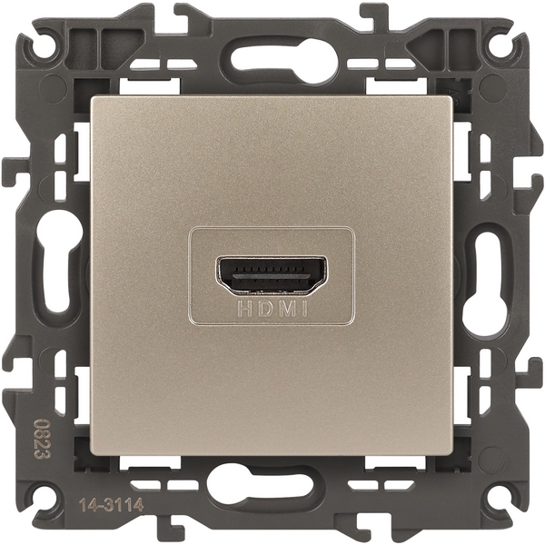 Изображение товара Розетка встраиваемая HDMI ЭРА 14-3114-04 шампань