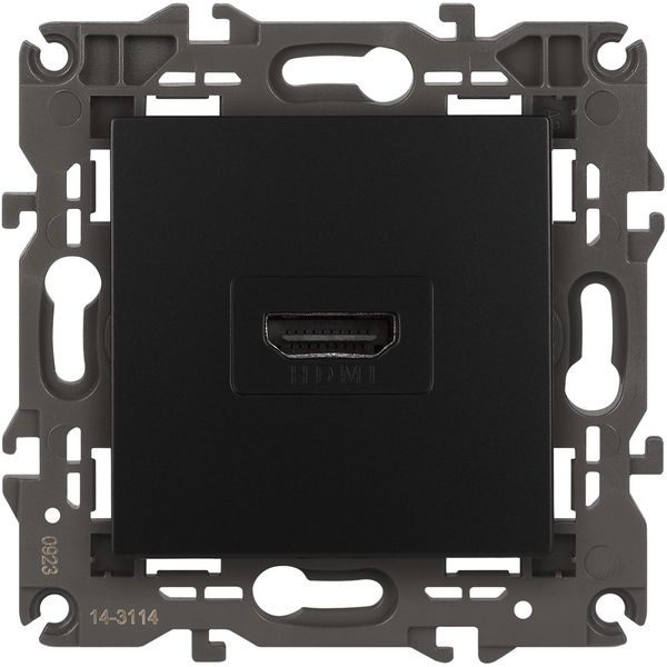 

Розетка HDMI (антрацит) ЭРА 14-3114-05, Черный, 14-3114-05