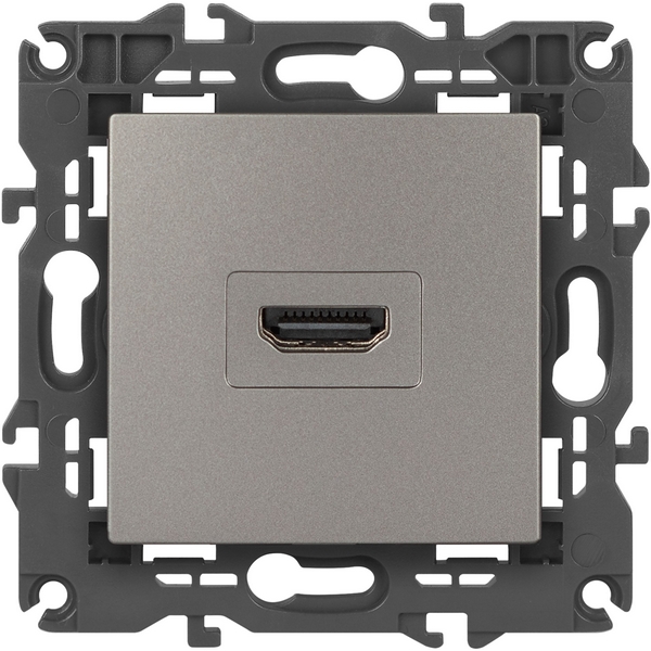 

Розетка встраиваемая HDMI (титан) ЭРА 14-3114-16, Серый, 14-3114-16