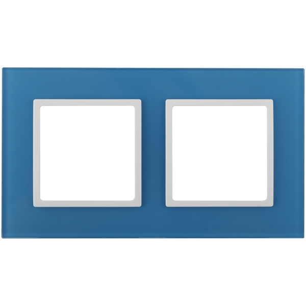 

Рамка на 2 поста (голубой, белый) ЭРА 14-5102-28, Белый;голубой, 14-5102-28