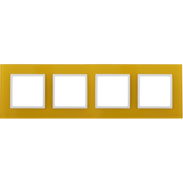 

Рамка на 4 поста (желтый, белый) ЭРА 14-5104-21, Белый;желтый, 14-5104-21
