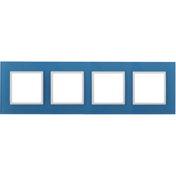 

Рамка на 4 поста (голубой, белый) ЭРА 14-5104-28, Белый;голубой, 14-5104-28