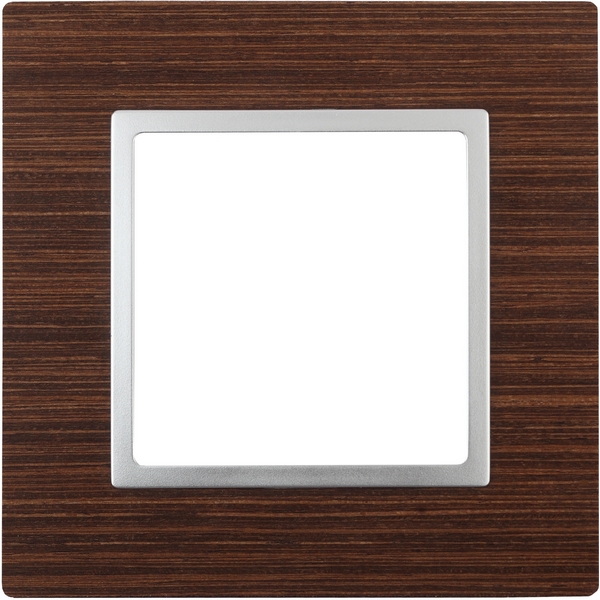 Изображение товара Рамка на 1 пост из алюминия венге ЭРА 14-5301-10, стильный дизайн