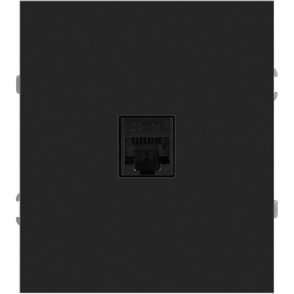 Розетка Ethernet RJ-45 (антрацит) ЭРА 16-3107-05