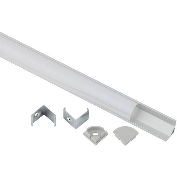 Изображение товара Комплект профиль с угловым анодированным покрытием для светодиодной ленты ЭРА 1616R 1м