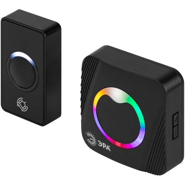 

Звонок дверной беспроводной с RGB подсветкой ЭРА AG-M017F15 (DC) Black Era, Черный, AG-M017F15 (DC) Black Era