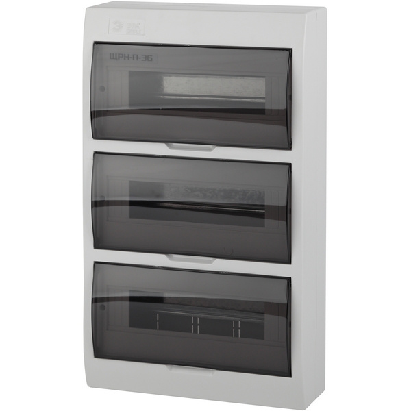 

Распределительный щит пластиковый навесной ЭРА BOXS36, Белый;прозрачный, BOXS36