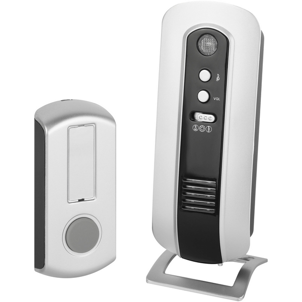 Изображение товара Беспроводной дверной звонок ЭРА C108 черный и серебро