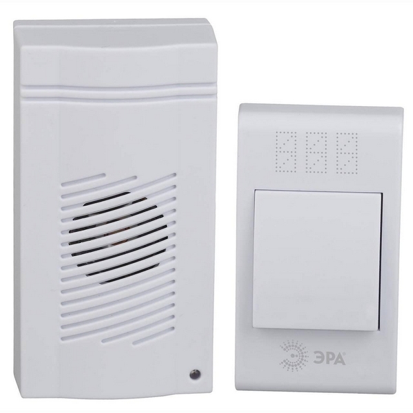 Изображение товара Беспроводной дверной звонок ЭРА C51 светлый пластиковый корпус