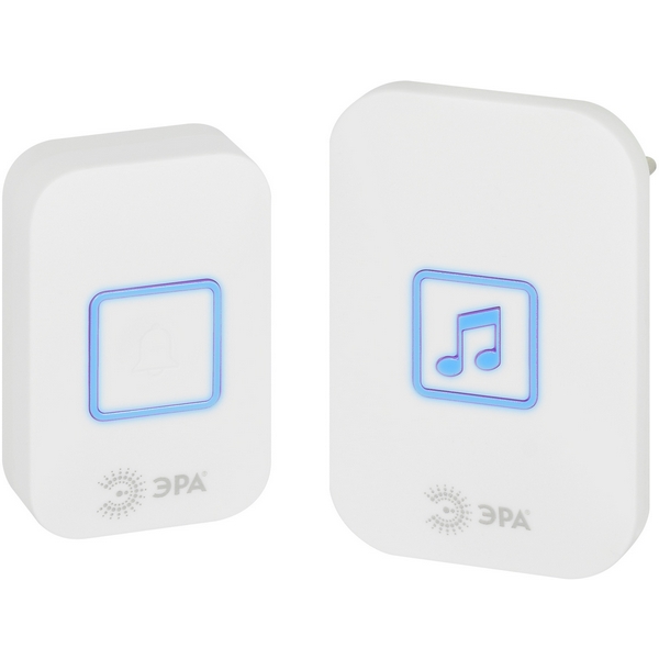 Изображение товара Беспроводной дверной звонок ЭРА C98 в белом цвете для дома и офиса