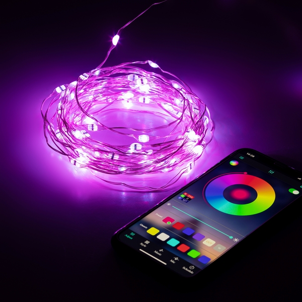 Изображение товара Светодиодная гирлянда Нить с управлением смартфоном 10м RGB ЭРА ЕGNIG - PU-1